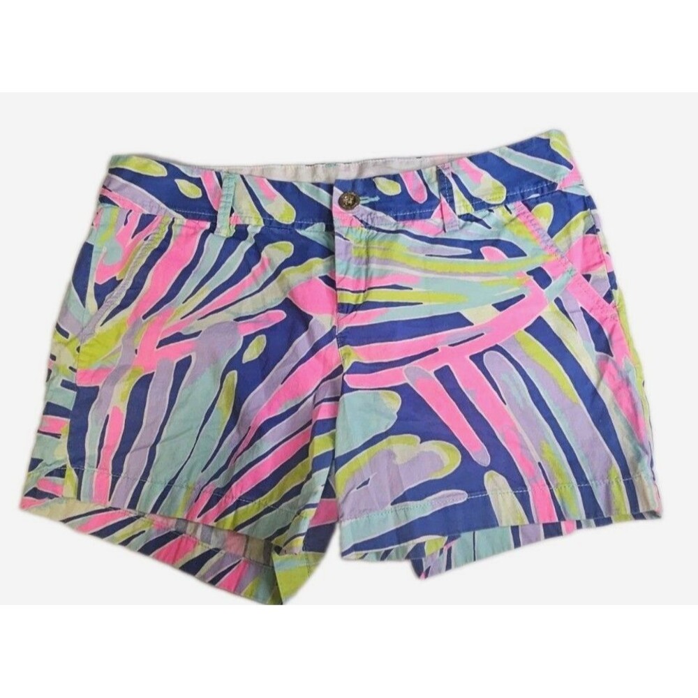 Lilly Pulitzer Callahan Shorts Women's Colorful Tropical Print 100% Cotton